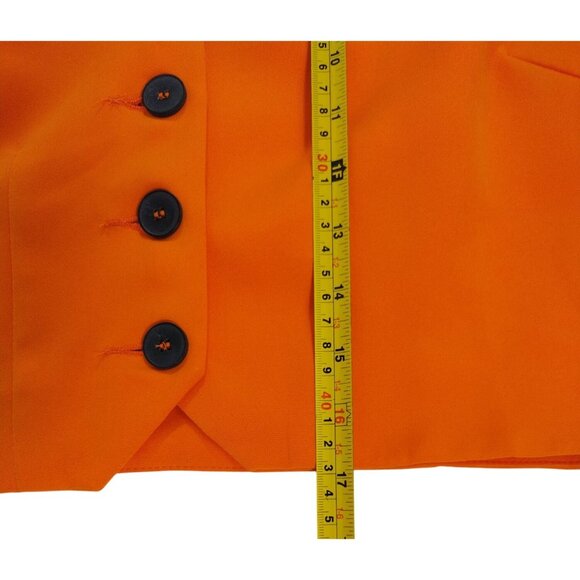 Orange Button-Up Cropped Vest By Love Tree - Medium Size - Womens Fashion Top. - Picture 6 of 6